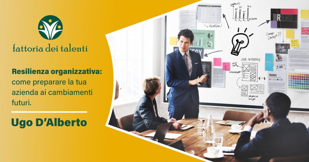 resilienza organizzativa, cambiamenti futuri, adattabilità, sfide aziendali, opportunità di crescita, strategie di resilienza, adattamento al cambiamento, cultura aziendale, competenze dei dipendenti, comunicazione efficace fattoria dei talenti manuagere