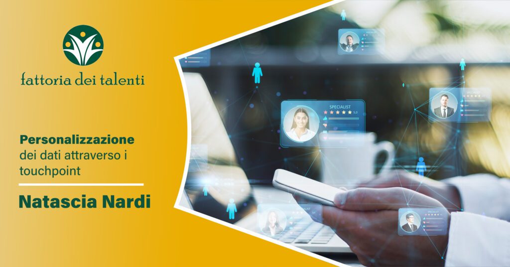 titolo articolo personalizzazione dei dati attraverso i touchpoint, schede di persone segmentate per competenza